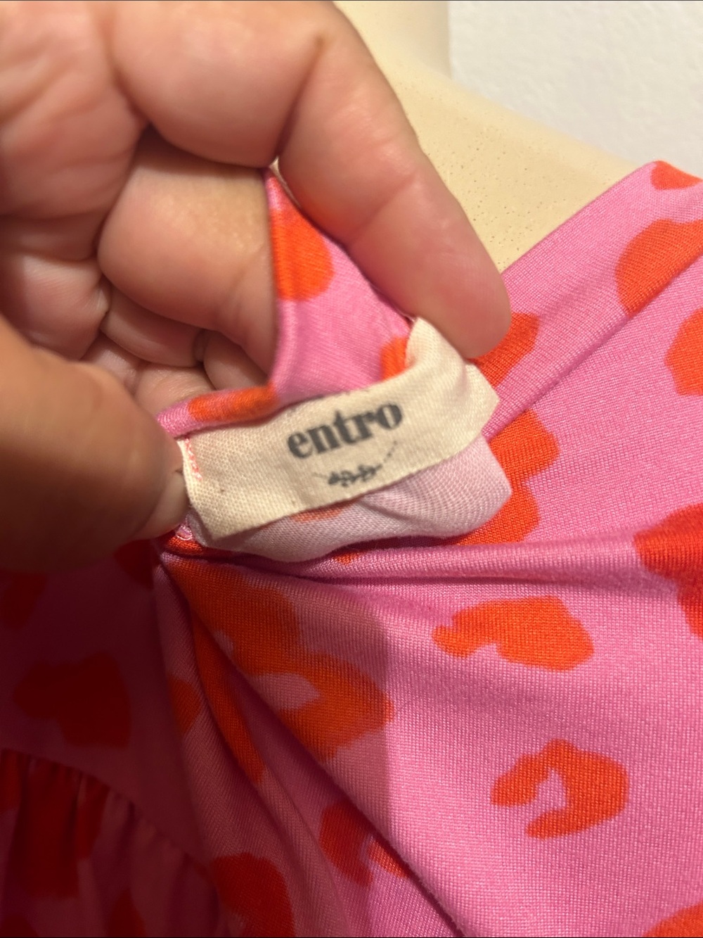 entro Pink and Orange Ruffle Sleeve Mini Dress - Picture 6 of 6